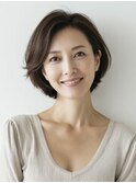４０代/レイヤーボブ/白髪ぼかしハイライト/白髪染め