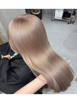 ペレ 原宿(PELE) ダークパープルナチュラルショート夏のヘアアレンジ原宿