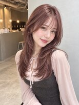 ウト(Uto)&nbsp;レイヤーカット/ピンクベージュ/韓国風/髪質改善/京都烏丸四条