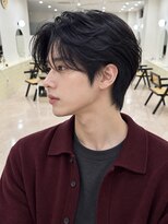 モト 船橋(moto)&nbsp;韓国アイドルメンズ上品リーフカット艶髪ネイビーブラック船橋