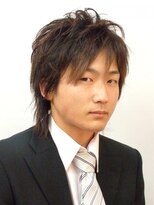 理容 うめむら クセ毛を活かした毛束感と動きのあるミディアムスタイル