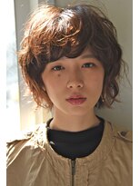 ユノ(juno)&nbsp;【juno】ナチュラルふわふわパーマ★マッシュウルフボブ