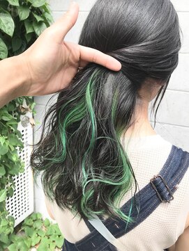 ラフ 原宿(L.a.a.g.f harajuku) グリーン イヤリングカラー@原宿