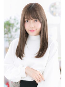 ミック ヘアアンドメイク アップ 駒込店(miq Hair&Make up) ヘルシー美髪☆オリーブグレージュ小顔ナチュラルストレート