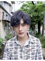 メンズサロン ゴールド 名古屋(GOALD)&nbsp;マッシュ 束感 センターパート 2ブロック 刈り上げ 爽やか