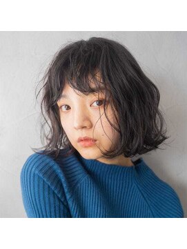 ヘアーメイク アディクト(HAIR MAKE addict) ふんわりパーマ/アッシュブラック/30代/40代