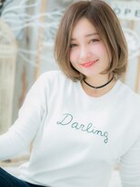 モッズヘア 越谷(mod's hair)&nbsp;かきあげバングイヤリングカラー小顔ミニボブc5越谷20代30代40代
