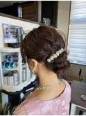 お呼ばれスタイル☆編込みアップアレンジ