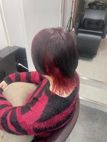 アオ(AO。)&nbsp;ポイントカラー/ウルフカット/レッドカラー