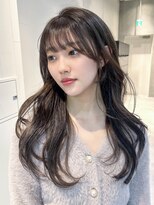 フェミニンロングメルティカラー似合わせカット_F20501