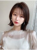 ミディアムウルフひし形シルエットひし形ボブヨシンモリ