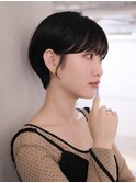 ▽まるみショート ミニウルフブリーチなし前髪ミディアム新宿