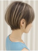白髪ぼかし/くびれレイヤー/クールショート/ショートボブヘア