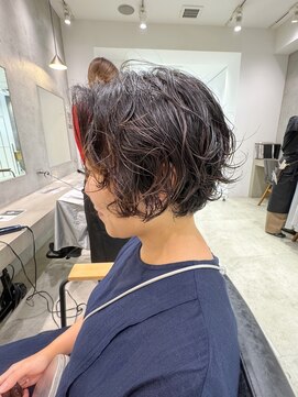 ビブ(VIV) 大人美人丸みショートボブパーマヘア川崎20代30代40代