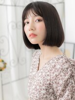 メルア バイ エイト つくば研究学園(Meluah by 8)&nbsp;研究学園/髪質改善/チャコールグレー!切りっぱなしミニマルボブb