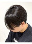 地毛風ストレートナチュラルセンターパート