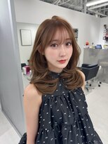 ハピネス 梅田茶屋町店(HAPPINESS)&nbsp;韓国/レイヤー/顔周り/ブリーチなしミルクティベージュ