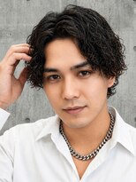 ヘッドストック 大和八木店(HEAD STOCK)&nbsp;サーフカールニュアンスパーマショートセンターパートシャドウ