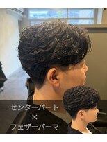 一鳳庵 センターパート×フェザーパーマ