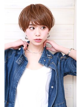 オーシャン(Ocean) [OCEAN Hair&Life藤原純]ことりベージュ×丸みショート☆