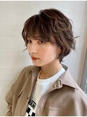 前髪/こなれミディ/ウェーブパーマ/アンブレラカラー/銀座