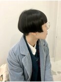 重め前髪×レトロボブ