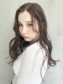 アイティーバイアルバム 八王子店(IT by ALBUM) ナチュラルカール_ラベンダーカラーくびれミディ_8257