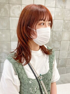 トゥコ(tuco) オレンジ　プチウルフ　オレンジブラウン　ミディアムウルフ