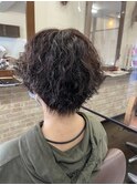 ハンサムショート×パーマスタイル