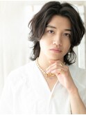 ≪mod's men≫かき上げバングのエアリー脱力系ミディb