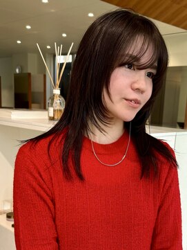 ローレンアオ(LOREN AO) ミルクティーベージュダブルカラーインナーカラーレイヤー