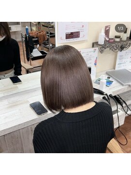 アボックス(abox) 切りっぱなしロブ×ピンクブラウン