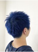 スパイキーヘアー/ブルーカラー/立体感抜群
