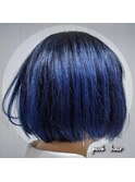 ネイビー　ルーツカラー　ブルー　ハイトーンカラー