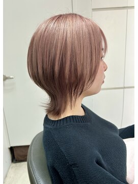 ユーフォリア エヌ 池袋サンシャイン通り店(Euphoria +n) 10代20代30代/大人可愛い/ハーフショートウルフ&ホワイトピンク