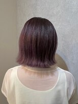 ウィスプ 赤羽店(wisp)&nbsp;大人かわいい外ハネボブ＋艶カラー ブラウン/バイオレット#3