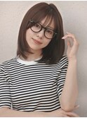 ロブ/韓国/前髪/似合わせカット/グレーベージュ/イメチェン/ボブ