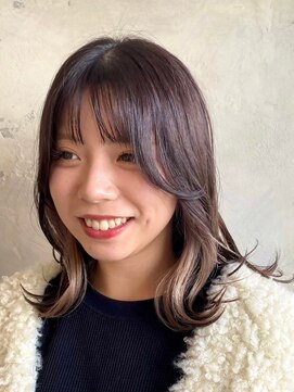 ニュイ(NUIT) ショートボブ韓国丸みショートカットミルクティーベージュカラー