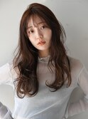 艶感愛されモテ髪美髪薄めバングくせ毛風カール