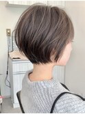 流し前髪小顔つや髪顔まわり簡単スタイリングショートボブヘア