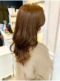 福山市Caaryイルミナカラーオレンジブラウンカラー20代30代