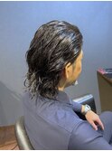ビジネスツーブロック ミディアムロング オールバック
