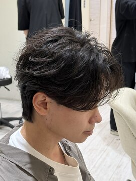 バース 梅田中崎町店(BIRTH) フェザーパーマ 曲がる縮毛矯正 30代 40代