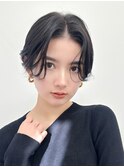 刈り上げショート 韓国風巻き 小顔ショート