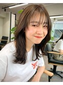 ミディアムレイヤー韓国風レイヤーウルフカットワンカール