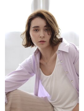 ボブ×無造作パーマ