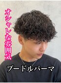 MEN’S HAIR/サーフカール/刈り上げセンターパート/心斎橋