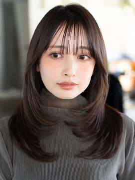エインアンリー 明治神宮前(AIN.ANLY.) レイヤーカット毛先ワンカールくせ毛風カール薄めバングデジパ