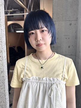 ラニヘアサロン(lani hair salon) ブルーカラー/ネイビーブルー/ブルージュ/ブリーチ/レイヤーボブ