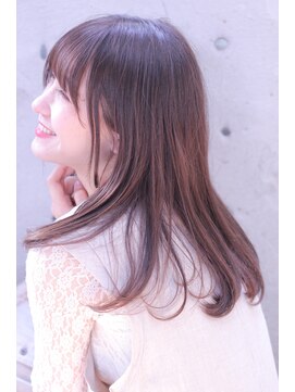 カシュカシュ(cache cache) cache cache★ピンクベージュの艶髪ロング